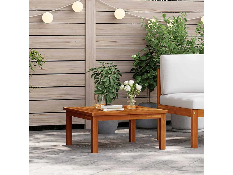 Table de salon de jardin 63x63x30 cm Bois solide d'acacia