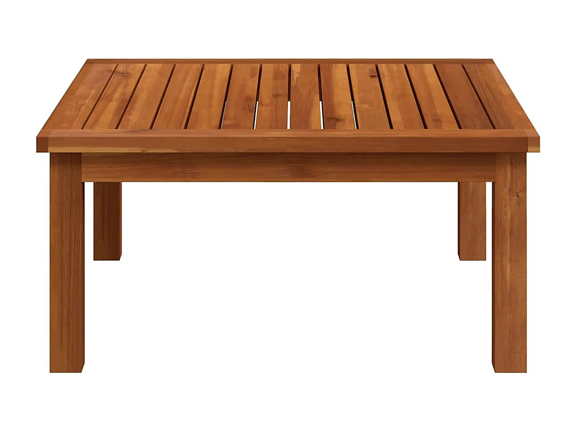 Tavolino da Salotto per Giardino 63x63x30 cm Massello di Acacia