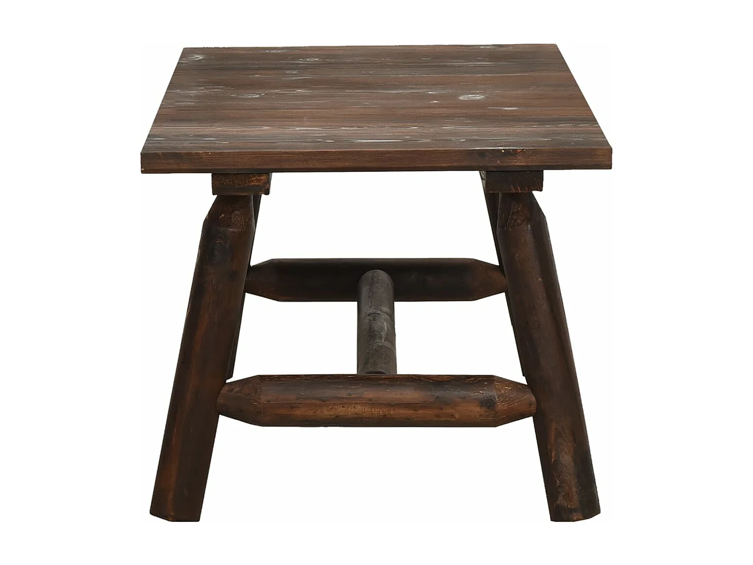 Mesa de centro de madera maciza de abeto 90x50x41 cm