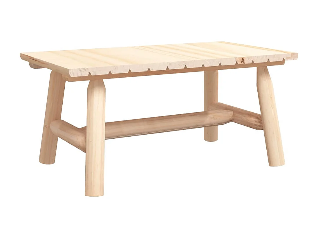 Mesa de centro de madera maciza de abeto 90x50x41 cm