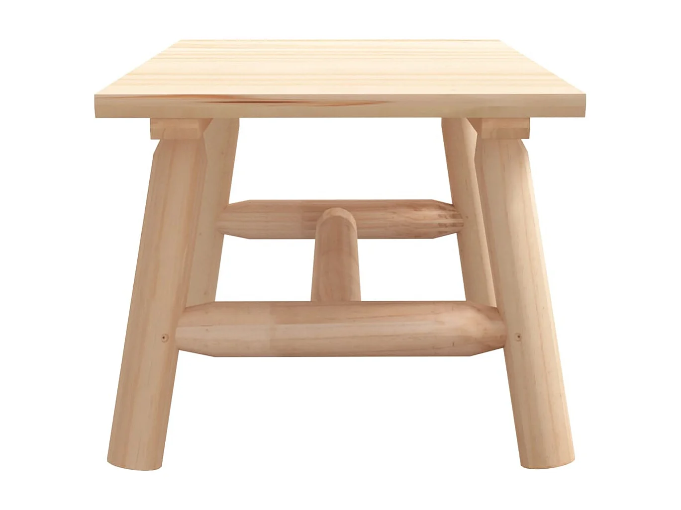 Mesa de centro de madera maciza de abeto 90x50x41 cm