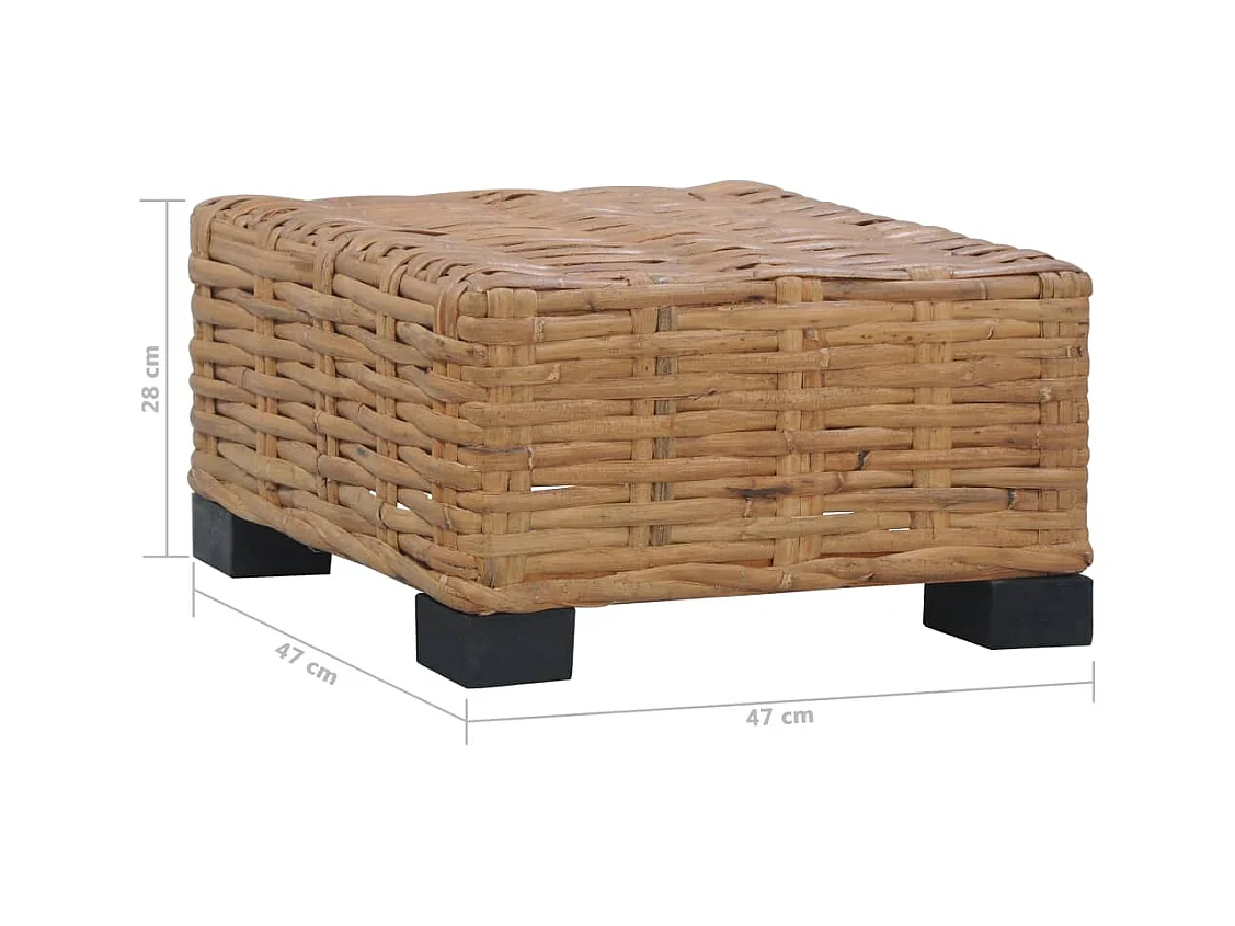 Couchtisch 47x47x28 cm Rattan Natur