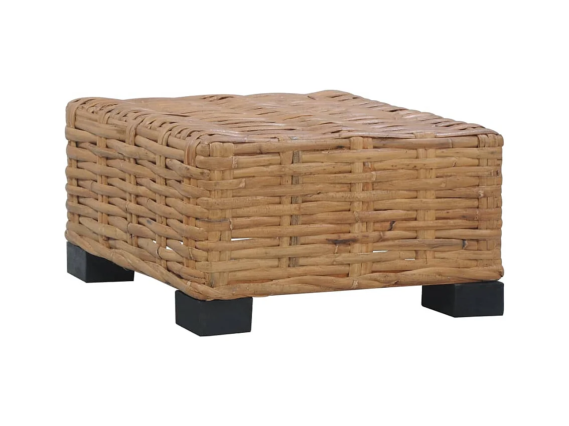 Table basse 47x47x28 cm rotin naturel