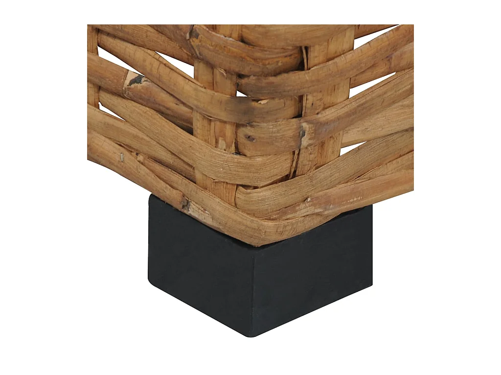 Mesita de ratán natural 47x47x28 cm