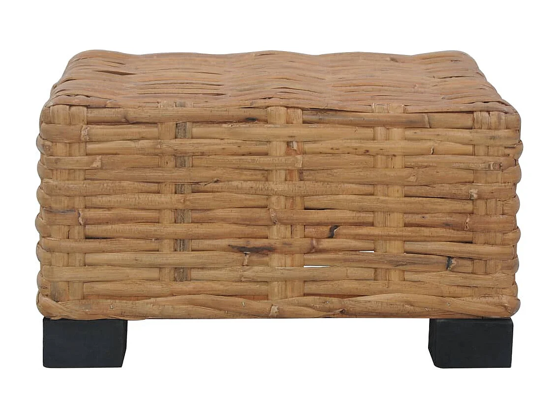 Table basse 47x47x28 cm rotin naturel