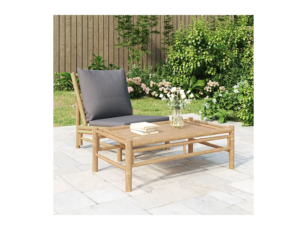Table basse de jardin 100x55x33 cm bambou