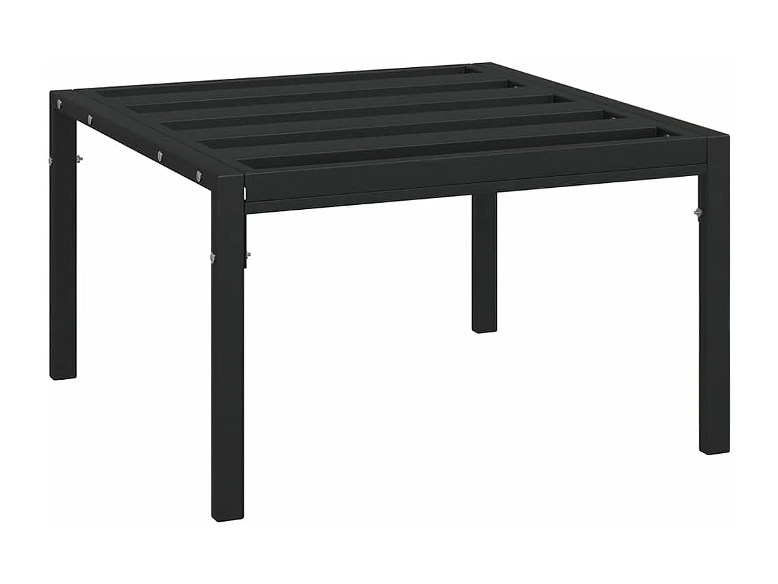 Garten-Couchtisch Schwarz 60x60x35 cm Stahl