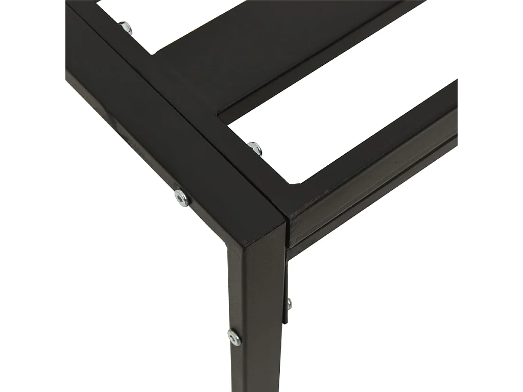 Table basse de jardin noir 60x60x35 cm acier