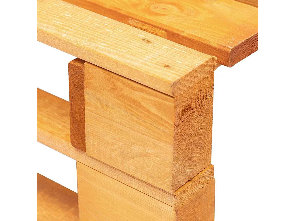Pouf palette de jardin marron miel bois de pin imprégné