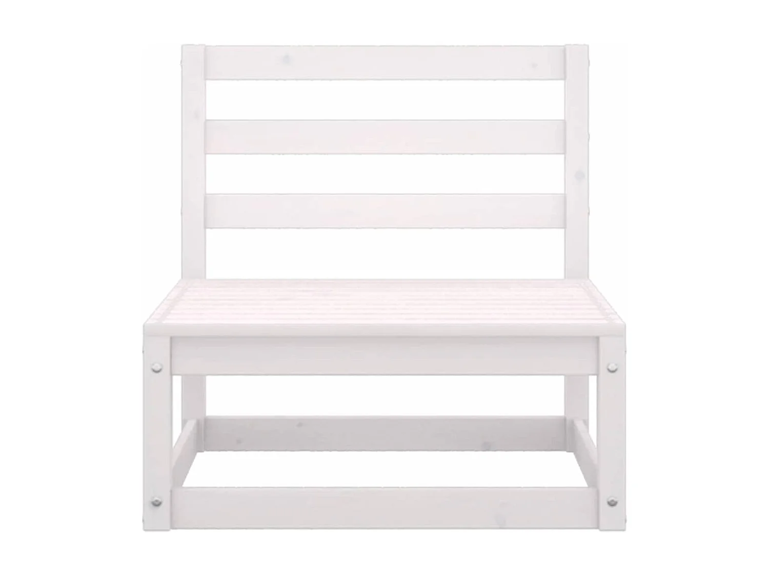 2 pcs conjunto lounge jardim c/ almofadões pinho maciço branco