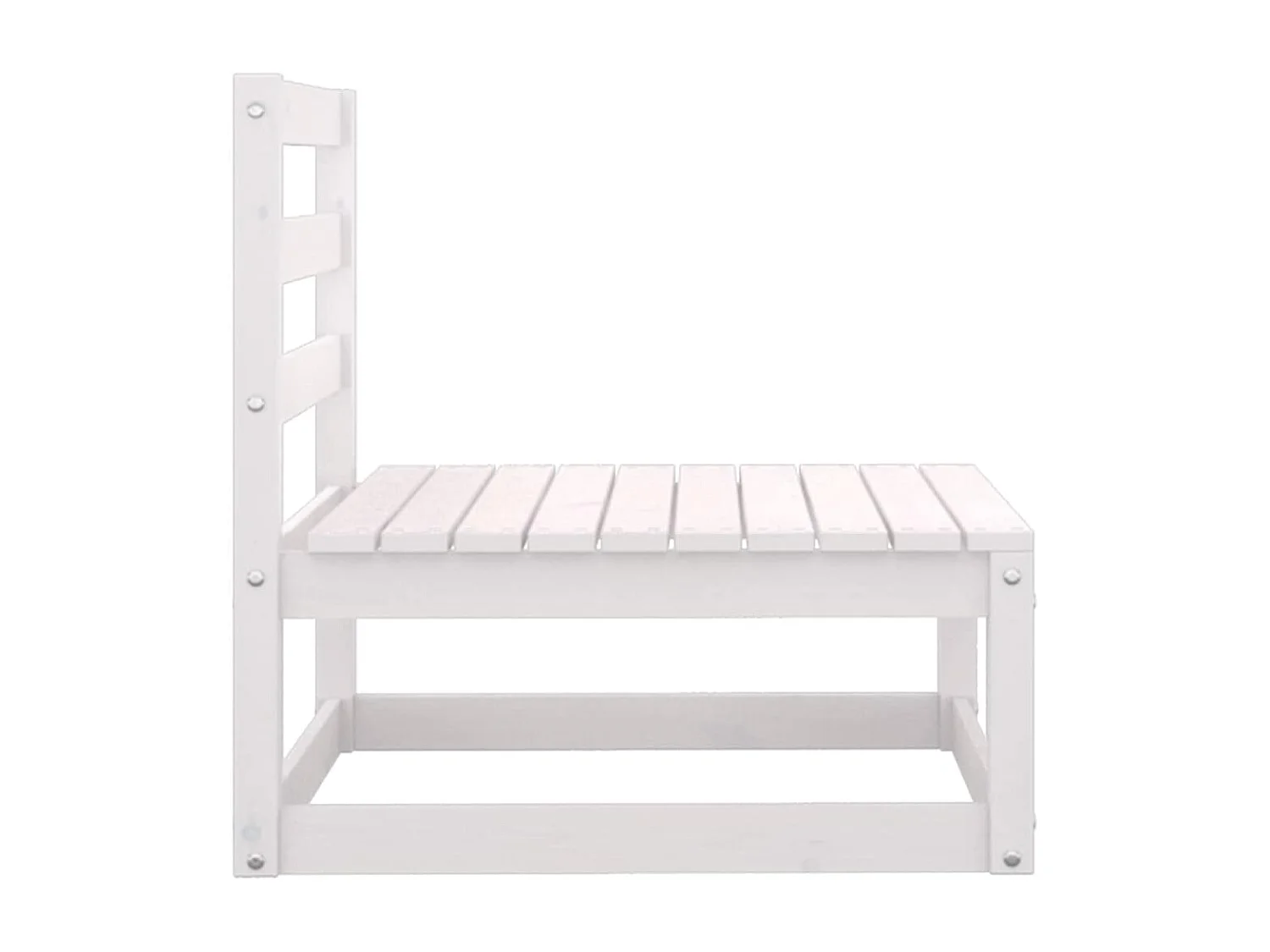 2 pcs conjunto lounge jardim c/ almofadões pinho maciço branco