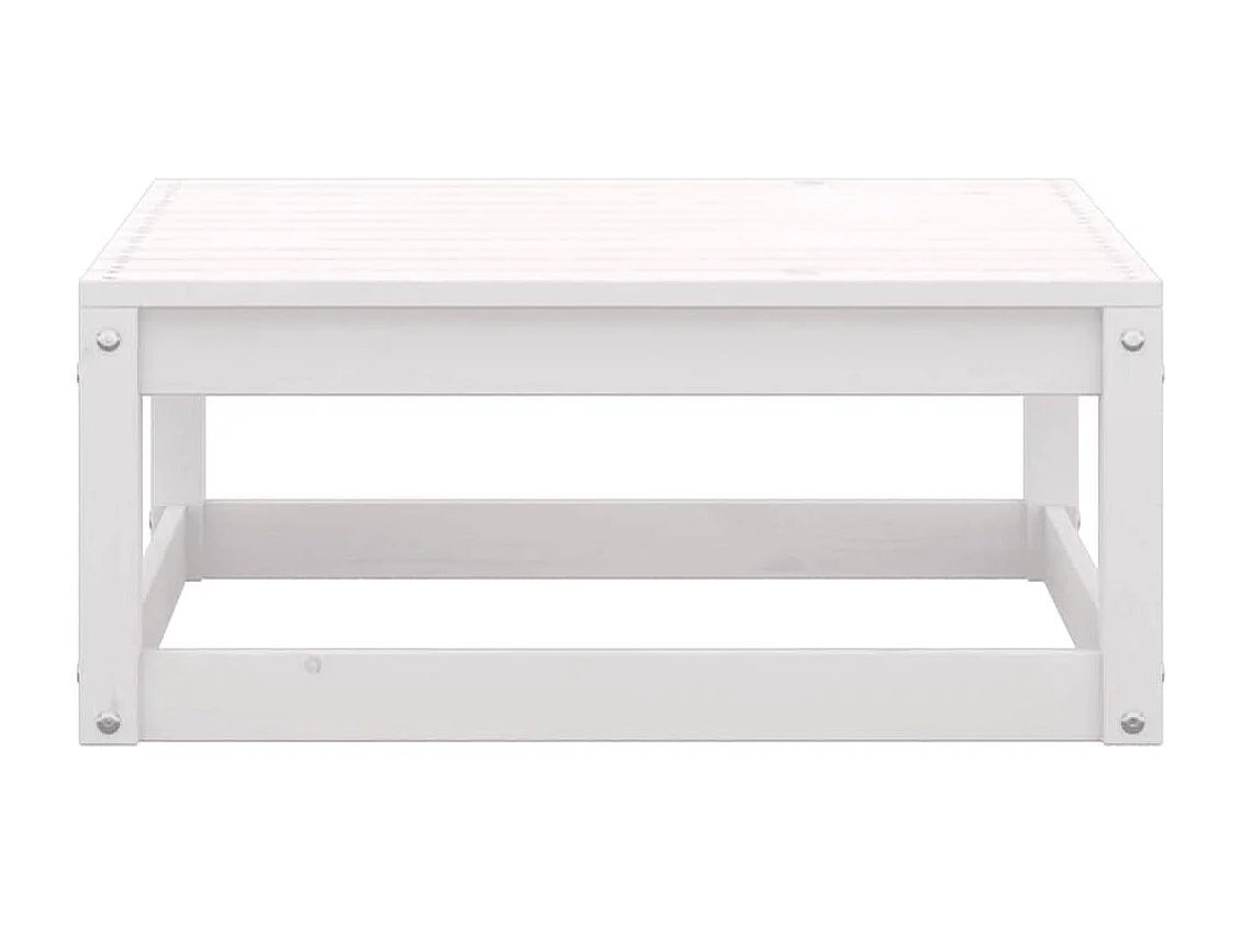 2 pcs conjunto lounge jardim c/ almofadões pinho maciço branco