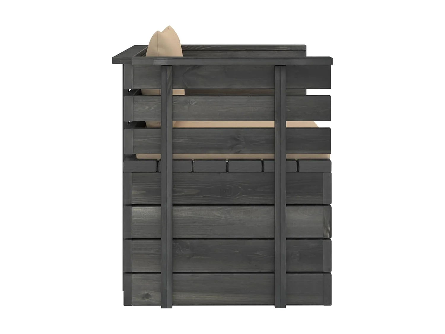 Tuinfauteuil met kussens pallet grenenhout