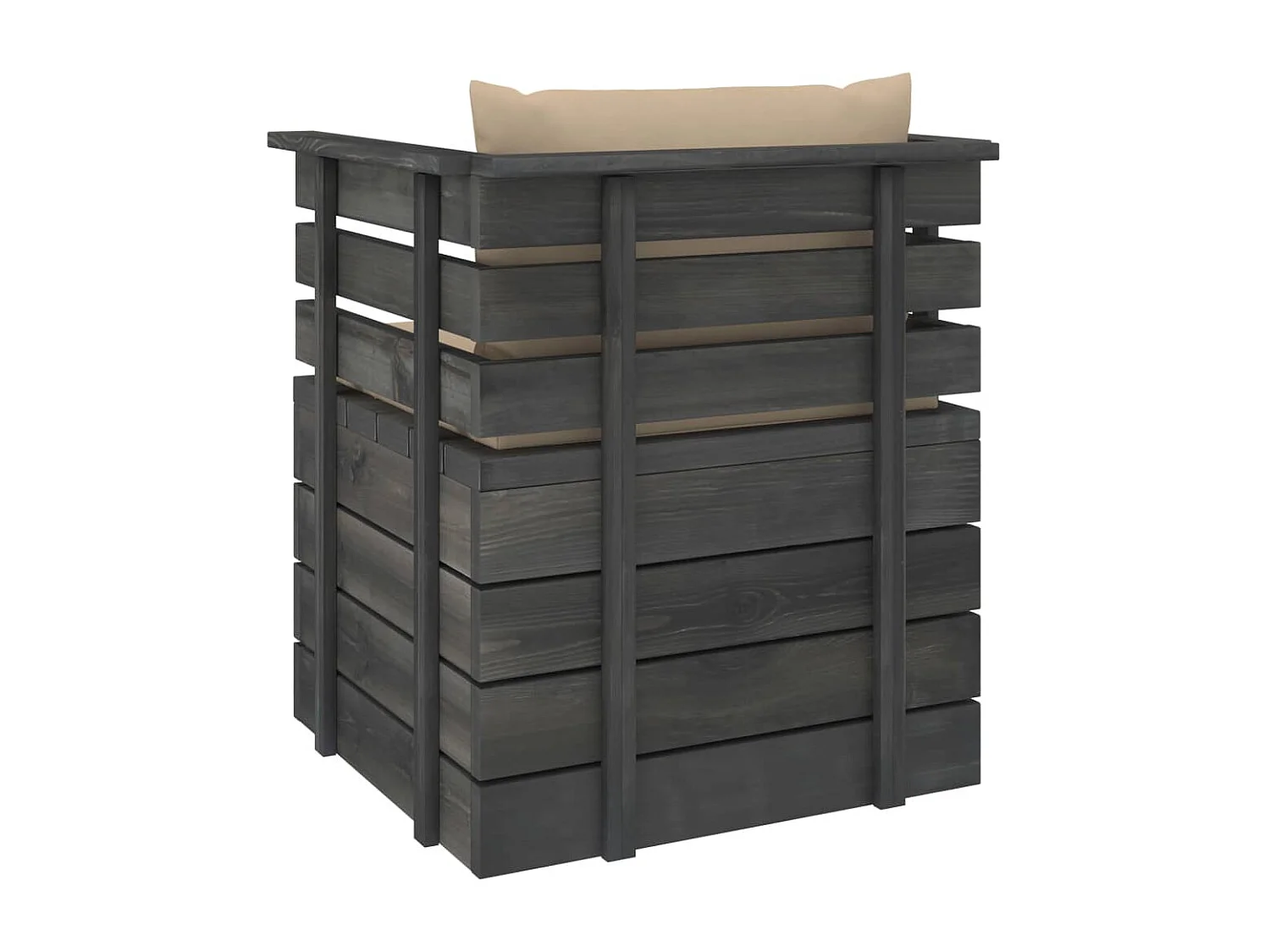 Tuinfauteuil met kussens pallet grenenhout