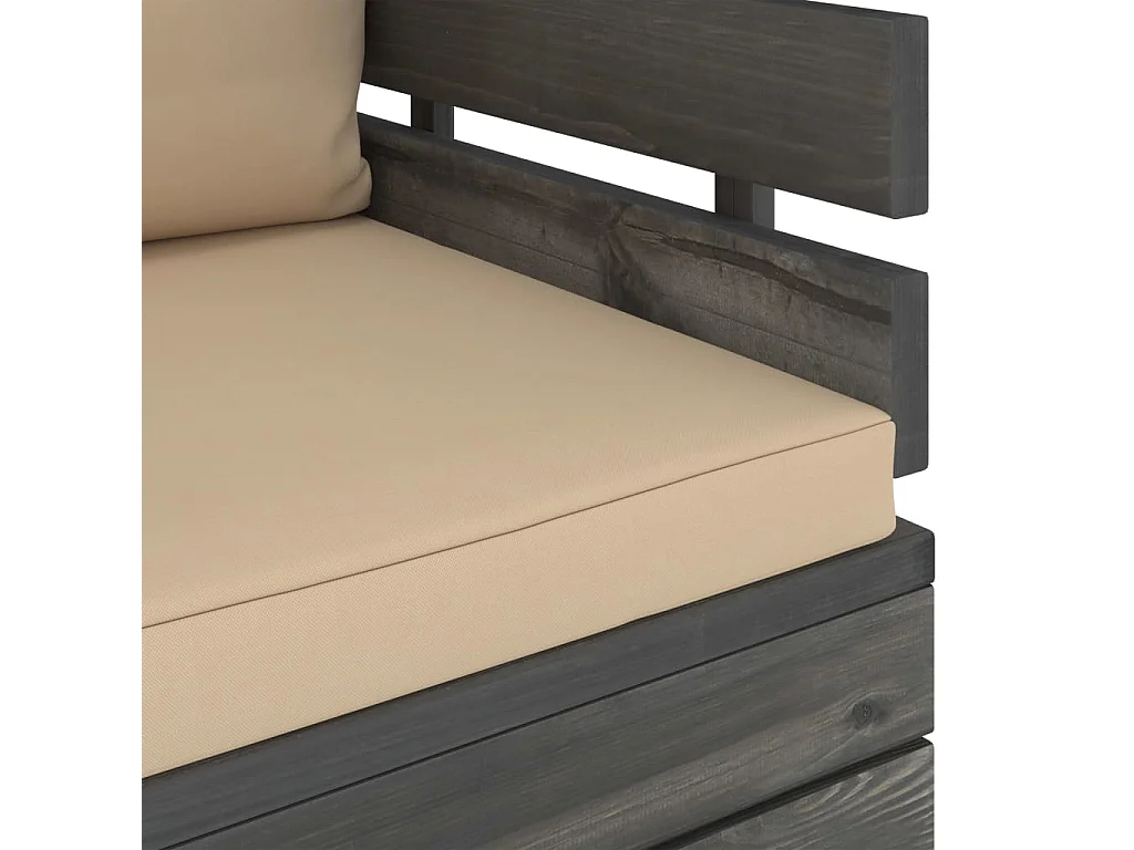 Tuinfauteuil met kussens pallet grenenhout