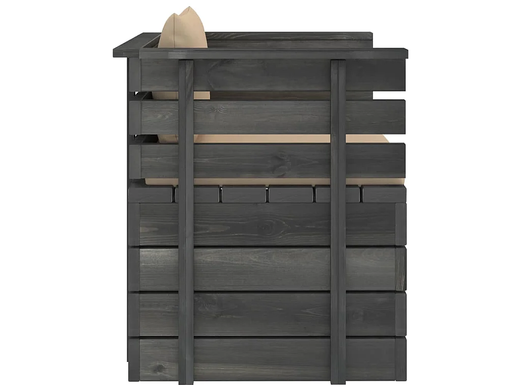 Tuinfauteuil met kussens pallet grenenhout