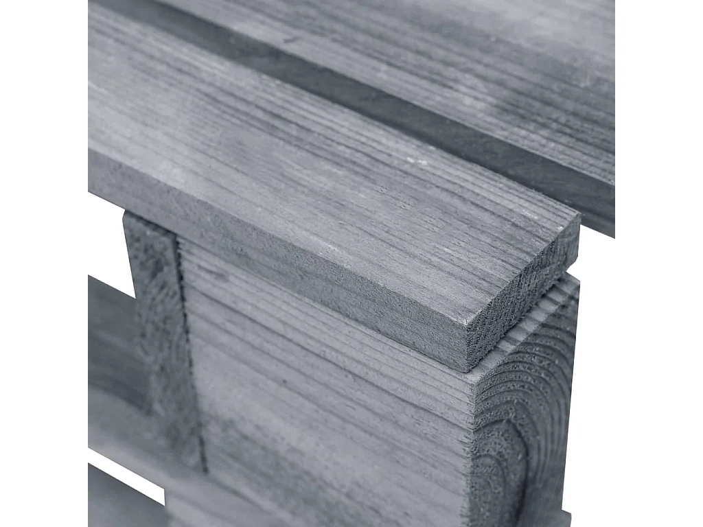 Pouf palette de jardin Bois de pin imprégné de gris