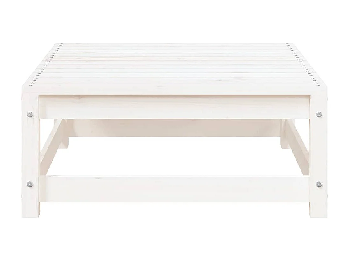 2 pcs conj. lounge de jardim c/ almofadões pinho maciço branco