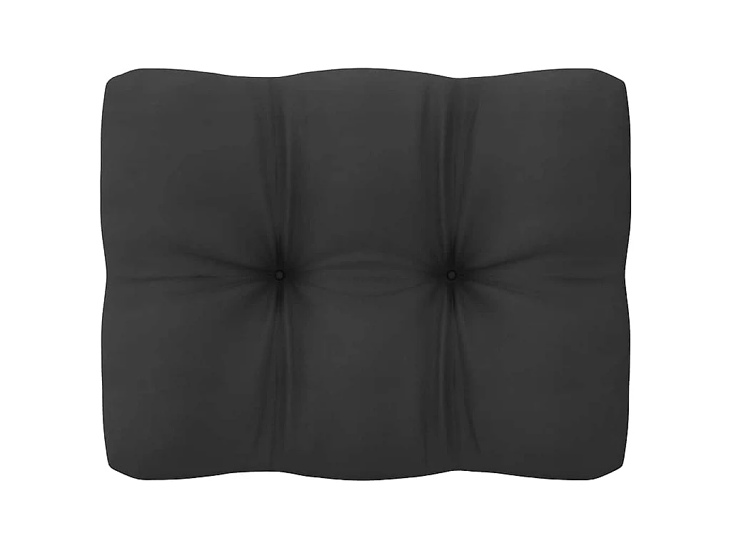 Salon de jardin 2 pcs avec coussins Blanc Bois de pin massif