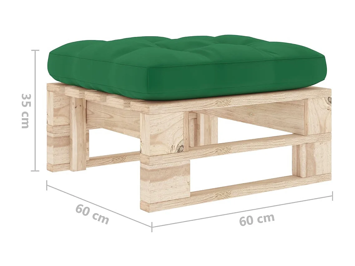 Pouf palette de jardin bois de pin imprégné