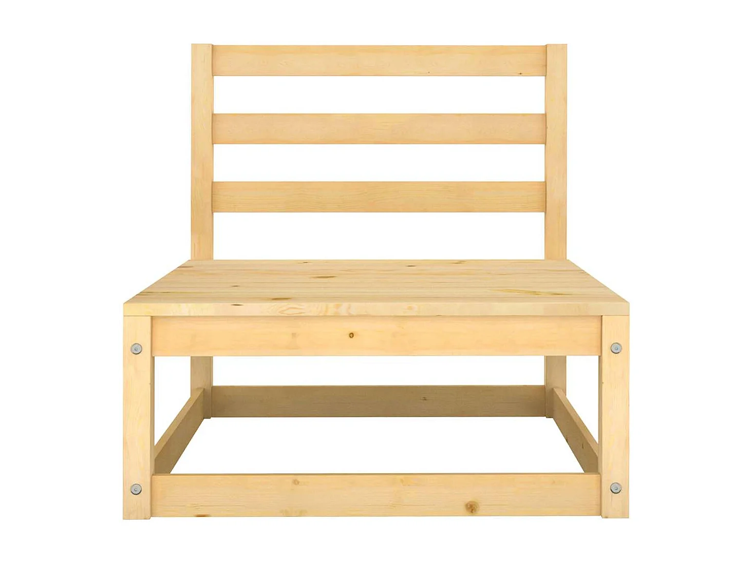 2-delige Loungeset met kussens massief grenenhout