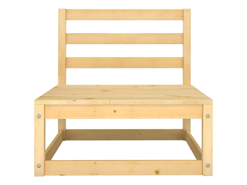 Salon de jardin 2 pcs avec coussins Bois de pin massif