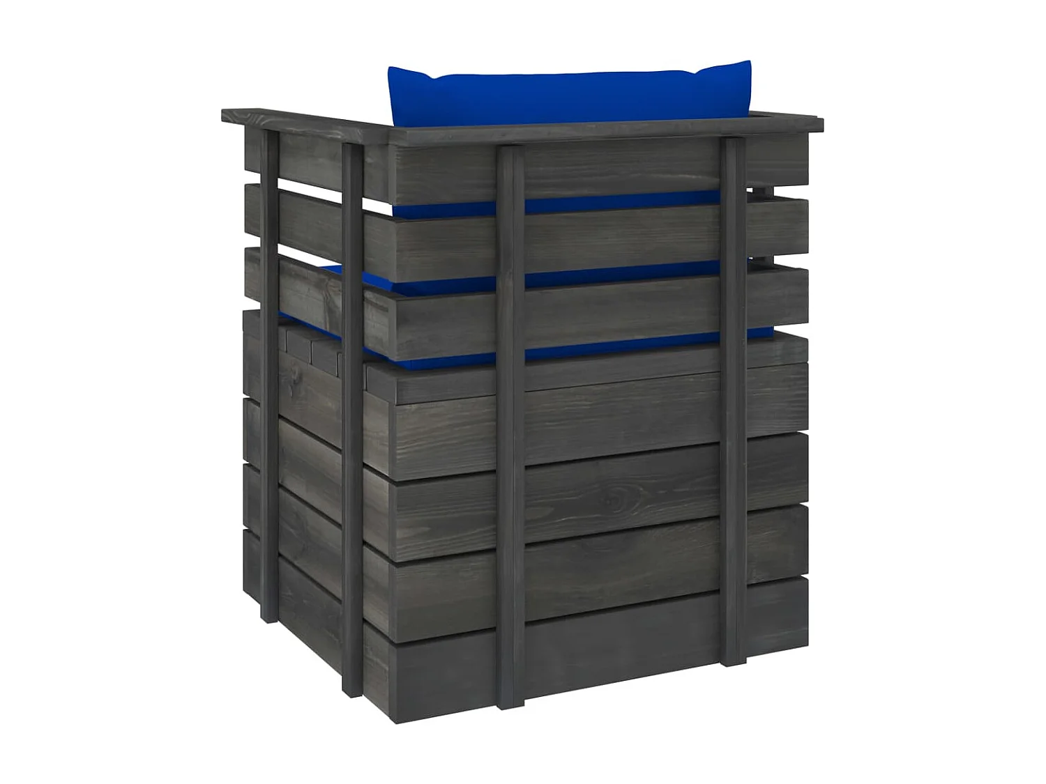 Fauteuil de jardin avec coussins Bois de pin