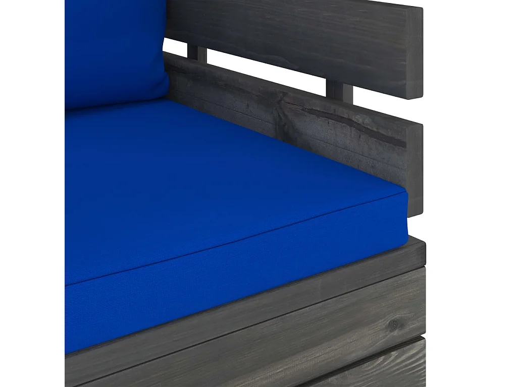 Fauteuil de jardin avec coussins Bois de pin