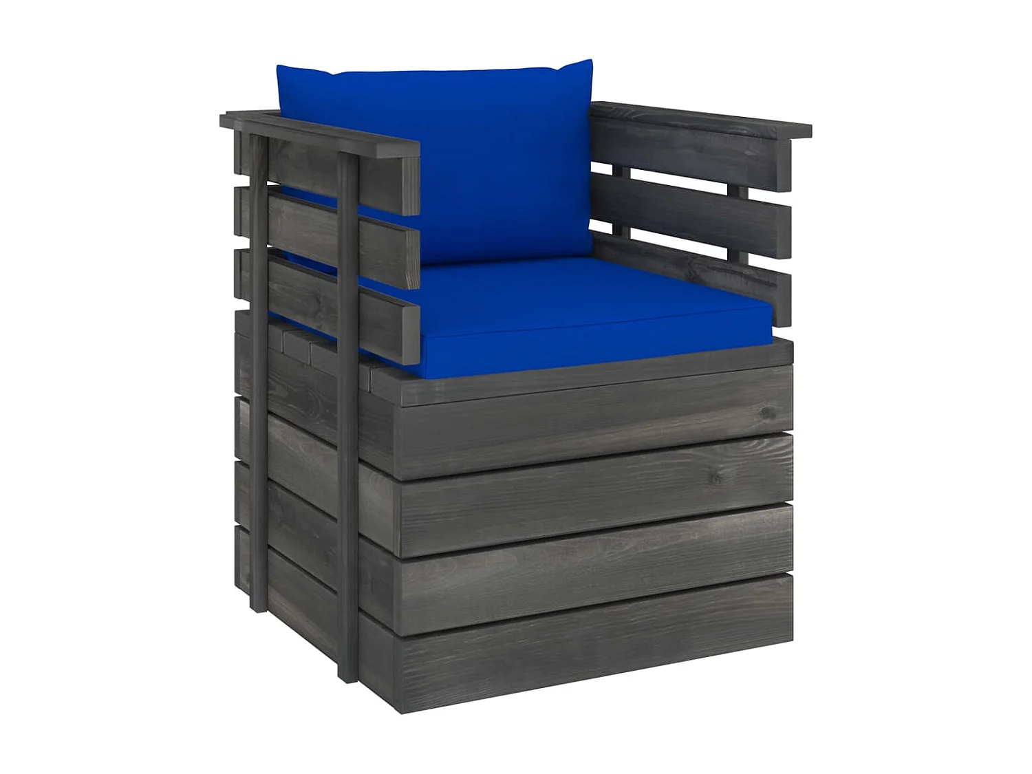 Fauteuil de jardin avec coussins Bois de pin