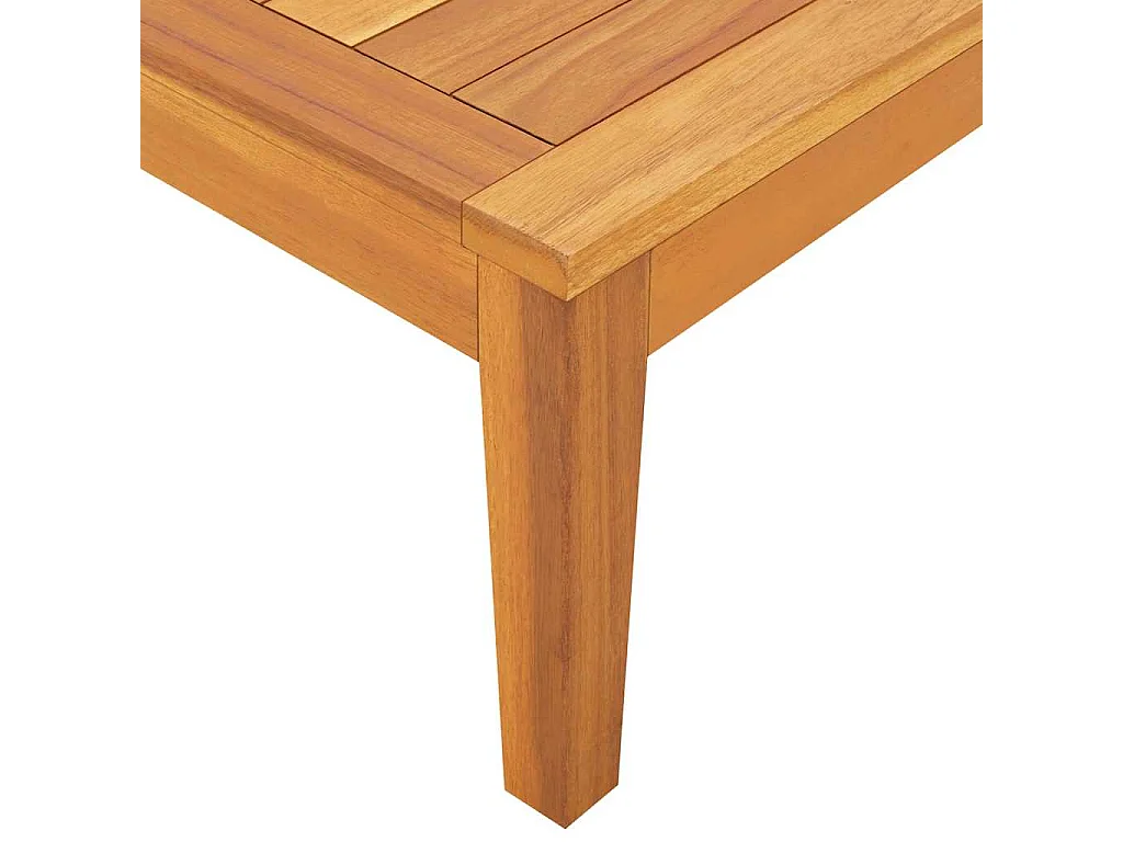 Salon de jardin 2 pcs avec coussins blanc crème Bois d'acacia