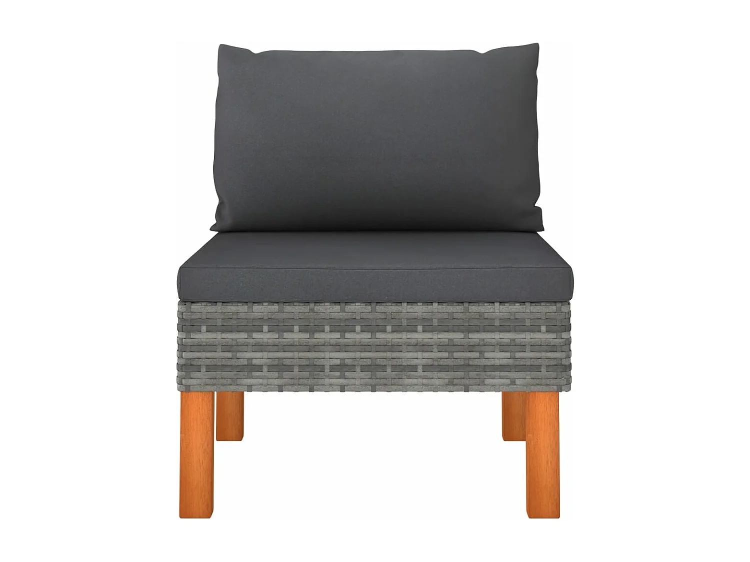 3-tlg. Garten-Lounge-Set Poly Rattan und Massivholz Eukalyptus