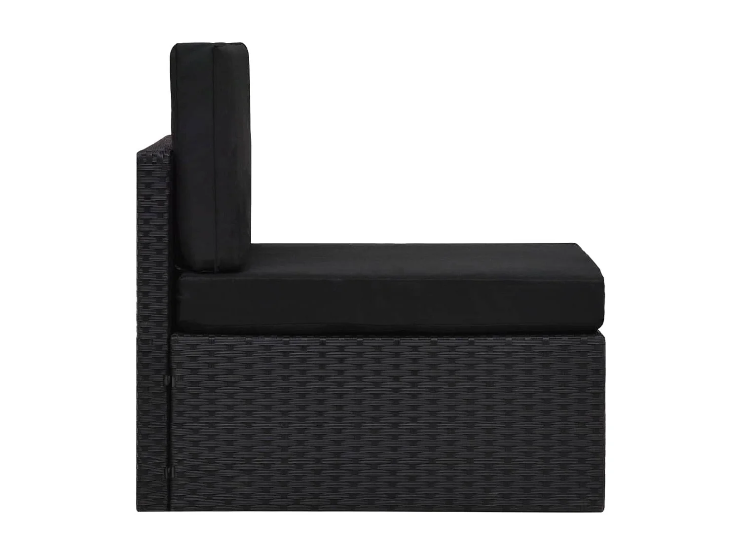 Set Divani da Giardino 2 pz in Polyrattan Nero