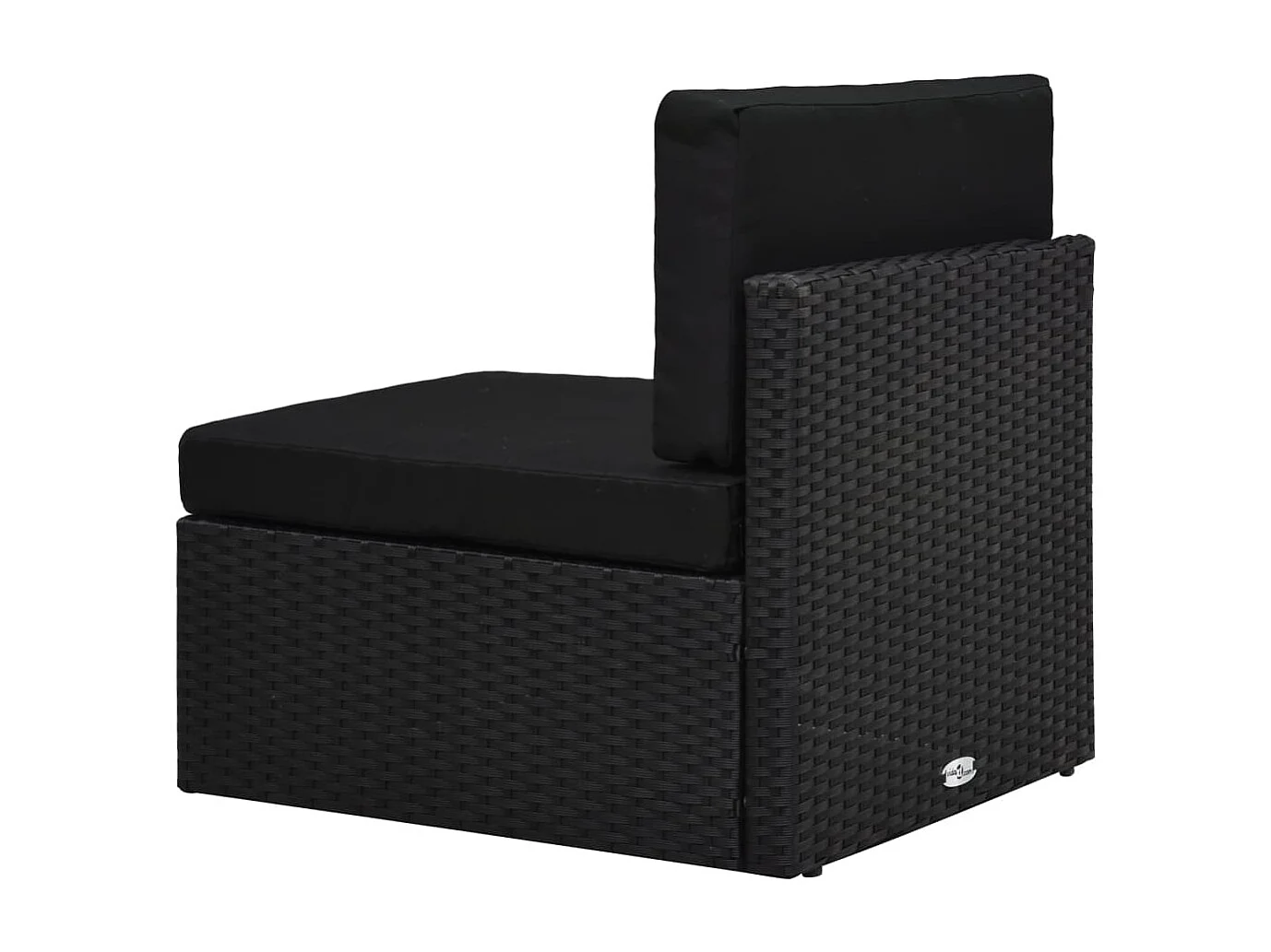 Set Divani da Giardino 2 pz in Polyrattan Nero