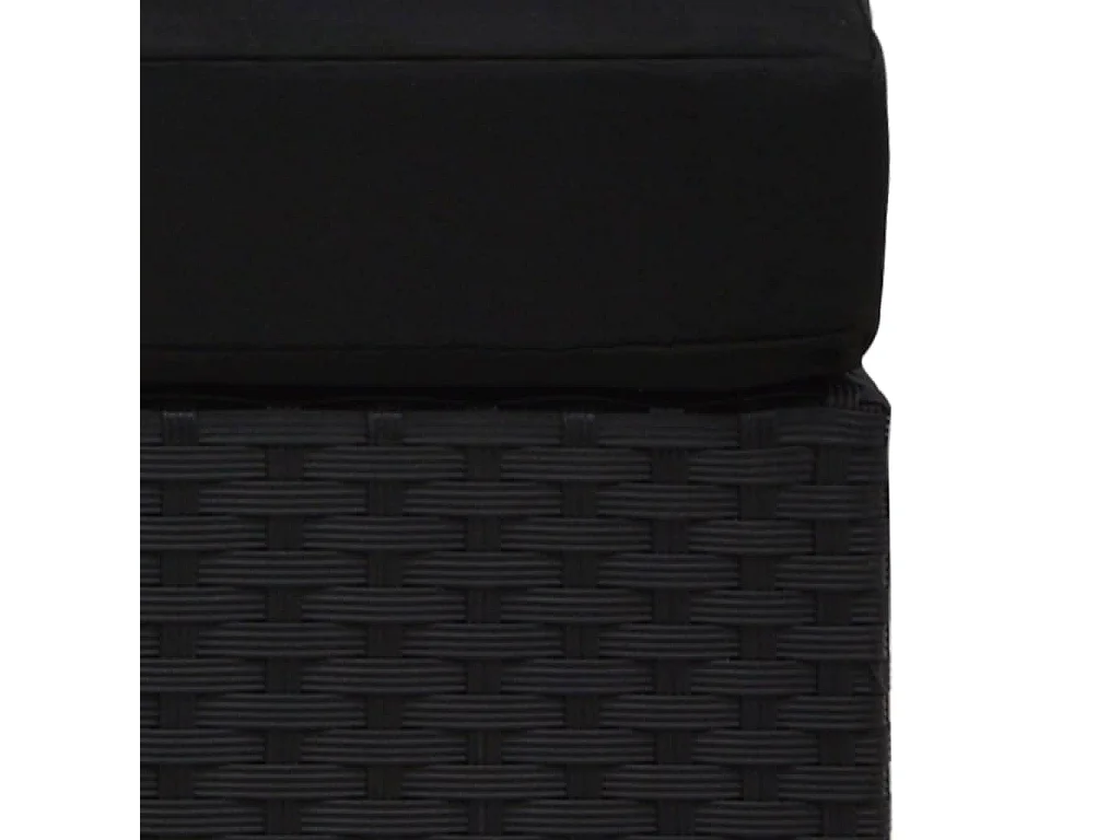 Set Divani da Giardino 2 pz in Polyrattan Nero