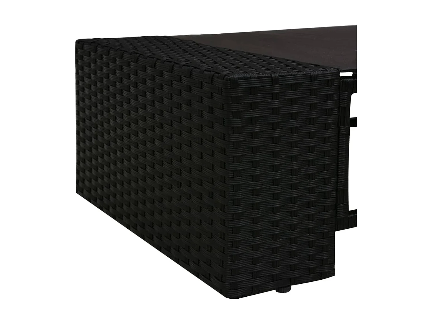 Set Divani da Giardino 2 pz in Polyrattan Nero