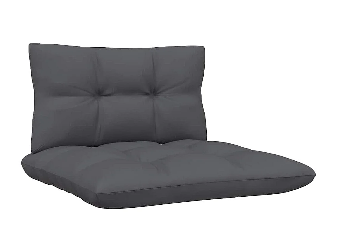3 pcs conj. lounge jardim c/ almofadões pinho maciço cinzento