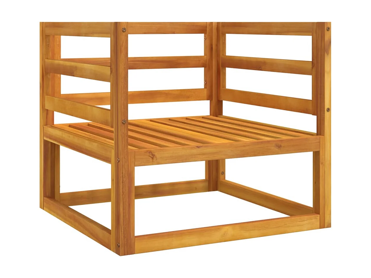 Tuinstoel met kussens massief acaciahout taupe