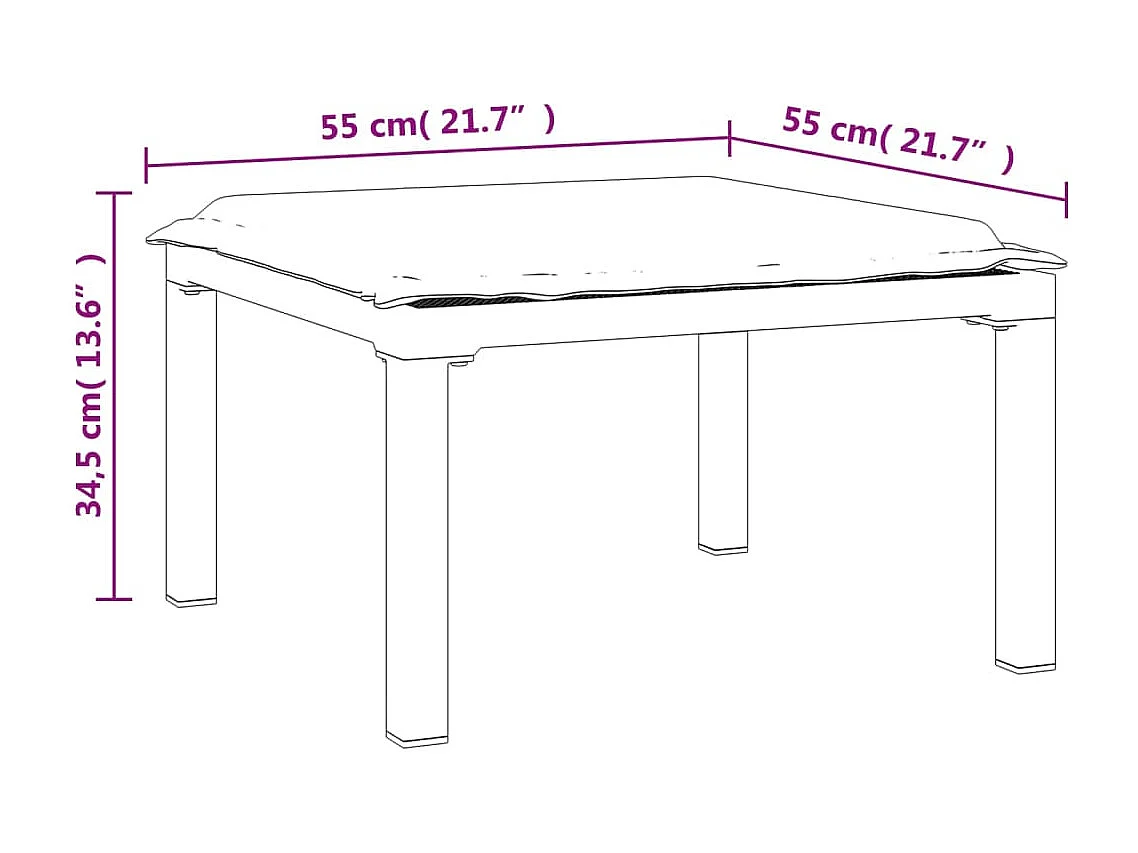 Repose-pied de jardin avec coussin noir et gris résine tressée