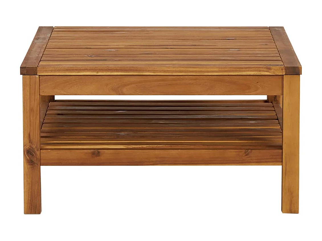 Ensemble de canapés 2 pcs et coussins blanc crème Acacia solide