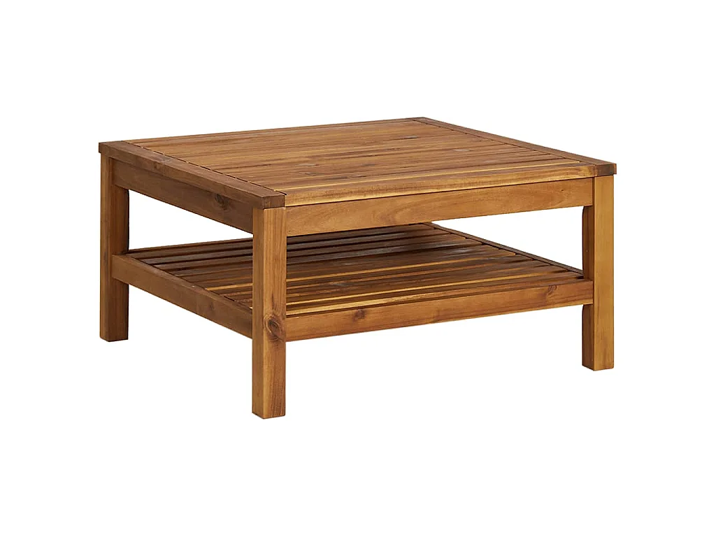 Set Divani da Giardino 2pz Cuscini Bianco Crema Massello Acacia