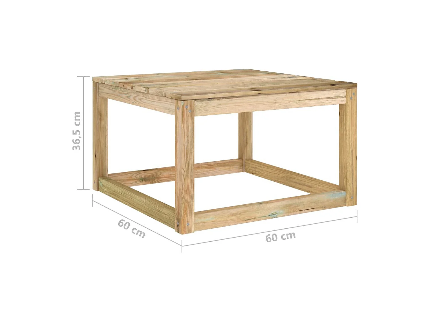 Salon de jardin 2 pcs Bois de pin imprégné de vert