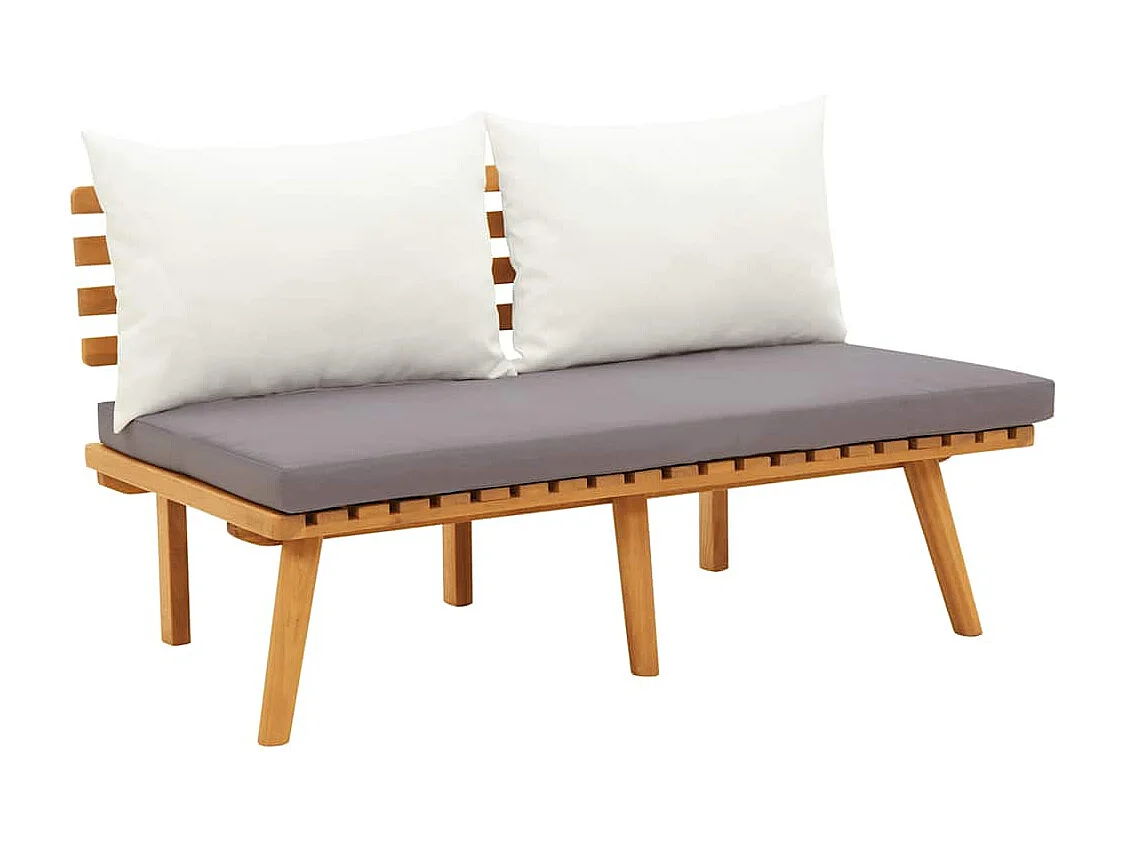Banc de jardin avec coussins 115 cm Bois solide d'acacia