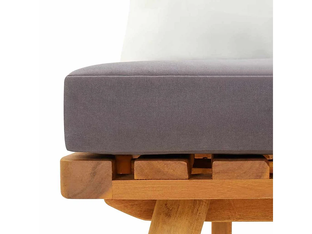 Banc de jardin avec coussins 115 cm Bois solide d'acacia