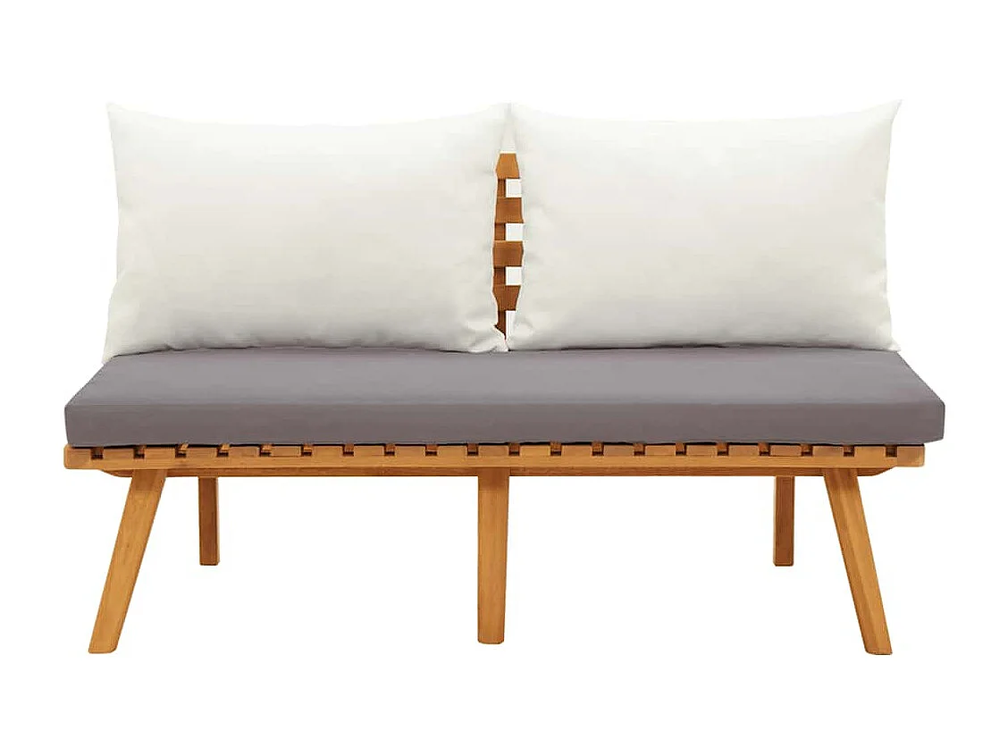 Banc de jardin avec coussins 115 cm Bois solide d'acacia