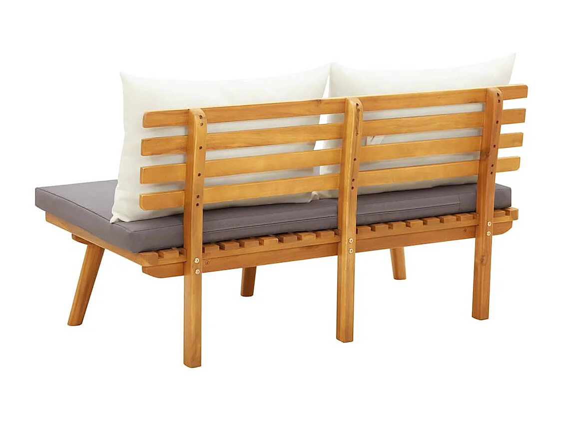 Banc de jardin avec coussins 115 cm Bois solide d'acacia