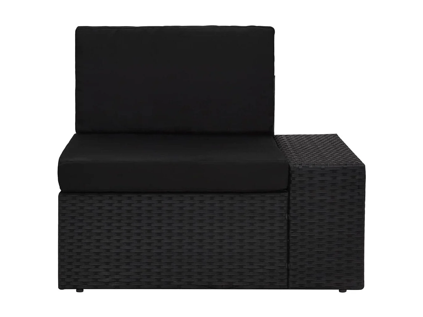 Set Divani da Giardino 3 pz in Polyrattan Nero