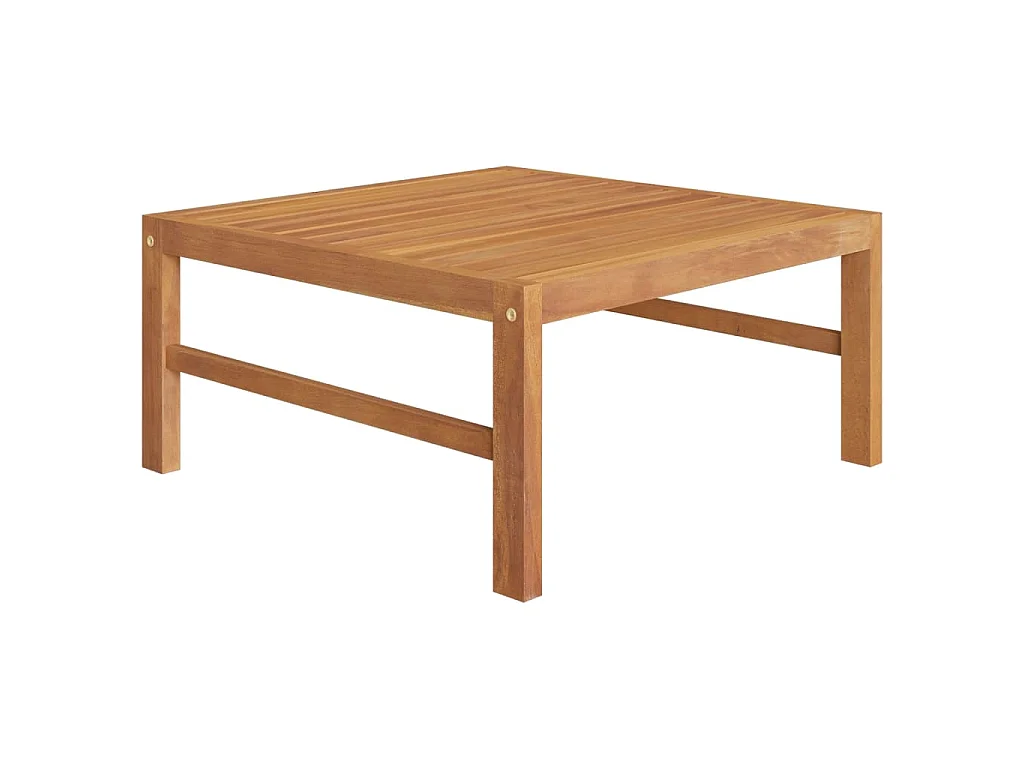 2-tlg. Garten-Lounge-Set mit Creme Kissen Teakholz
