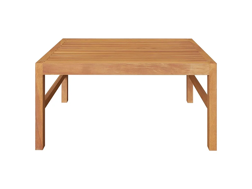 2-tlg. Garten-Lounge-Set mit Creme Kissen Teakholz