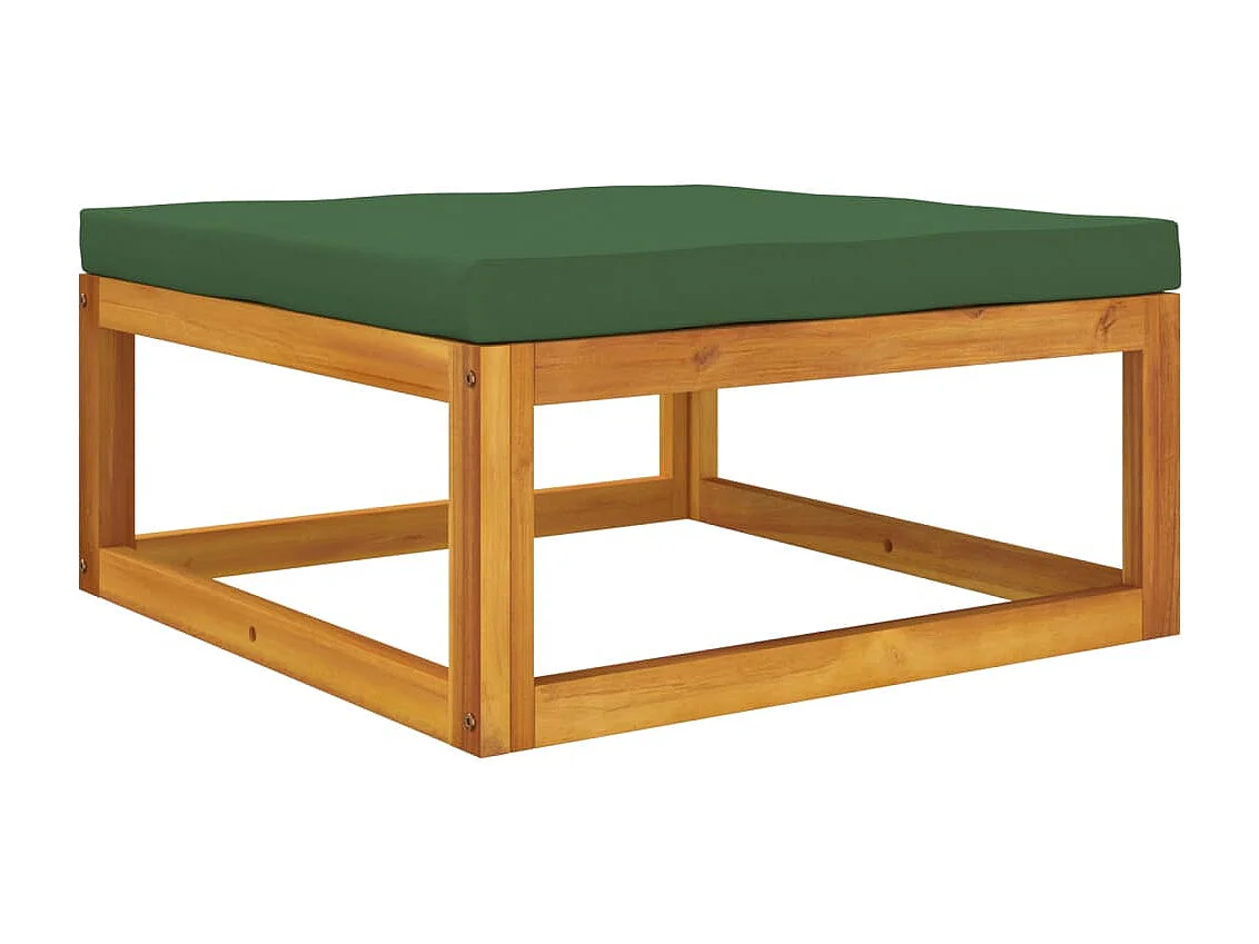 Salon de jardin 3 pcs avec coussins bois massif d'acacia