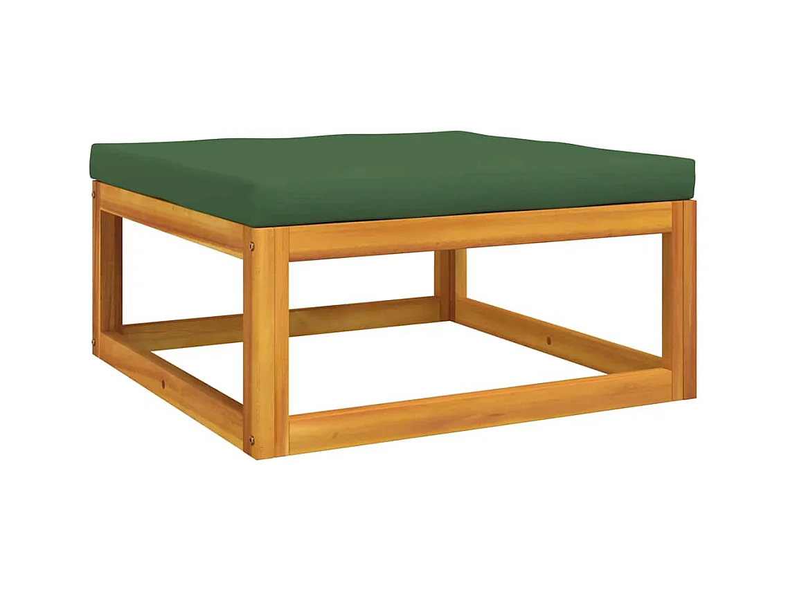 Salon de jardin 3 pcs avec coussins bois massif d'acacia